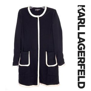 Karl Lagerfeld Sz 12 Longline Blazer Jacket
